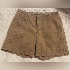 Eddie Bauer 5 Pocket Blakey Fit Solid Brown Straight Shorts 2P NWOT